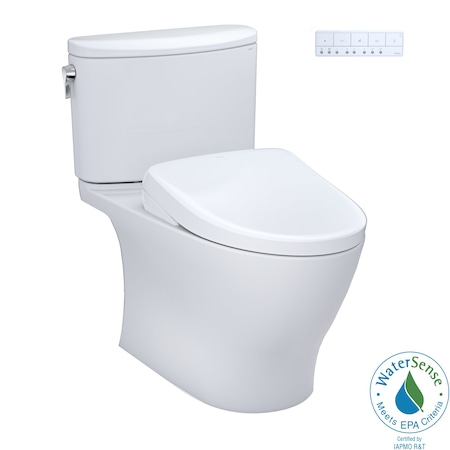 Toto Nexus 1.28 GPF Two Piece Elongated Toilet, CEFIONTECT Glaze, Tornado Flush, EWATER+ MW4424726CEFG#01